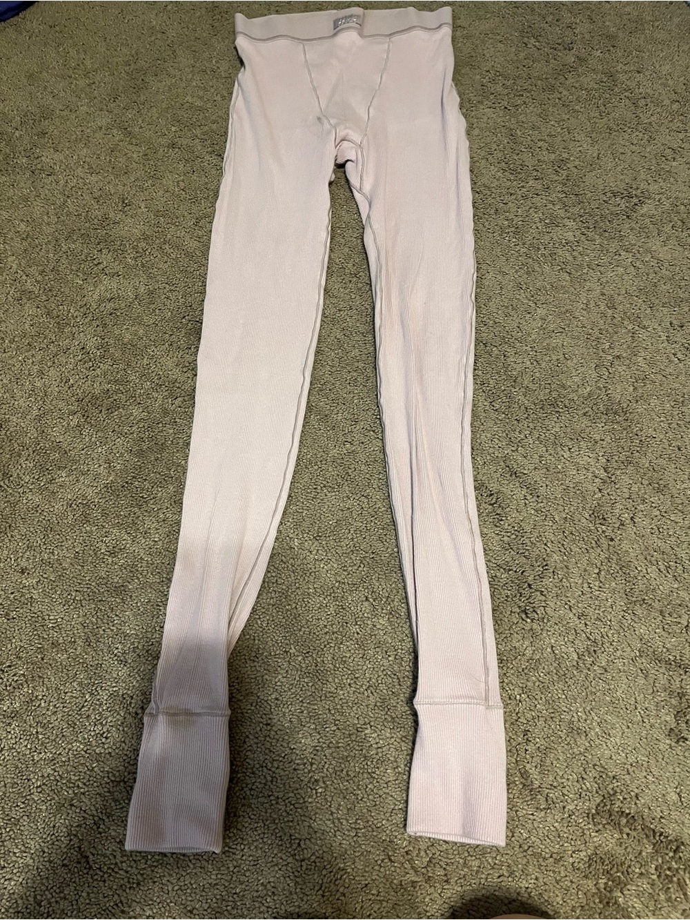 SKIMS Light Pink Ribbed Leggings size XS